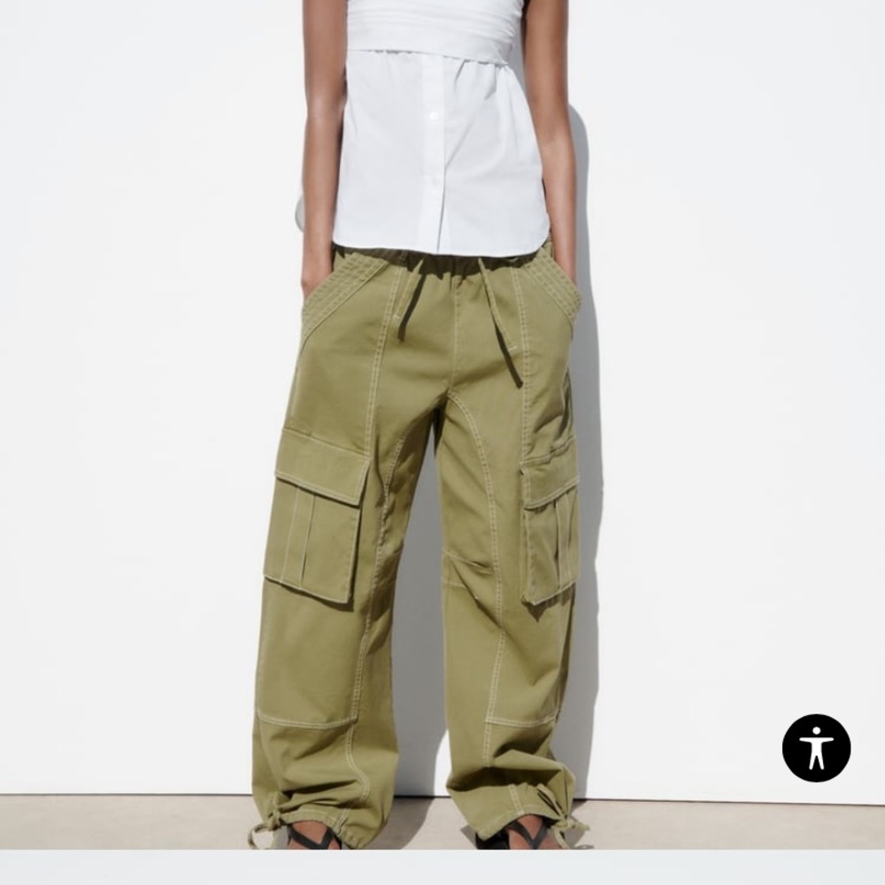 Zara cotton cargos - Picture 1 of 11